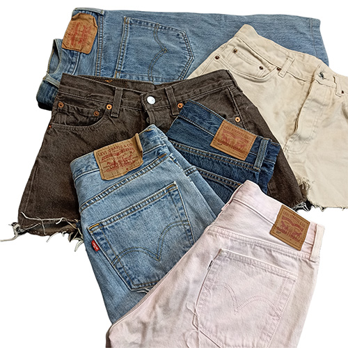 Vintage bulk Levis 501 shorts by Vintage Fiasco wholesale Germany
