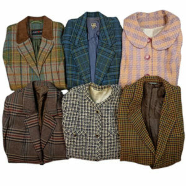 VINTAGE BULK CHEQUERED BLAZER - 25 pcs.