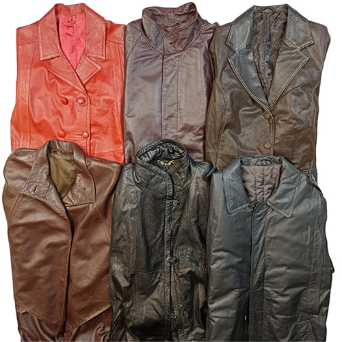 Vintage bulk leather coats by Vintage Fiasco wholesale Germany