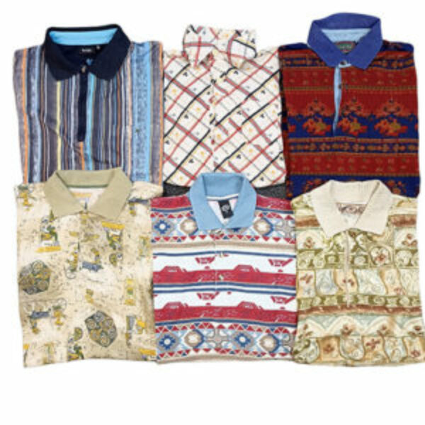 VINTAGE BULK CRAZY PATTERN POLO - 20 pcs.