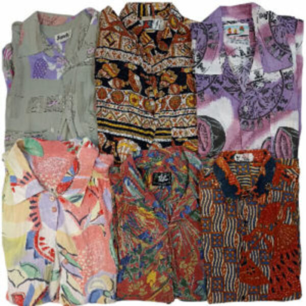 VINTAGE BULK CRAZY PATTERN SHIRTS| BLOUSES - 20 pcs.