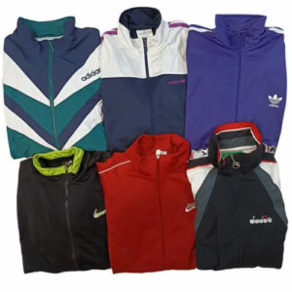 VINTAGE BULK BRANDED TRACKJACKETS - 15 pcs.