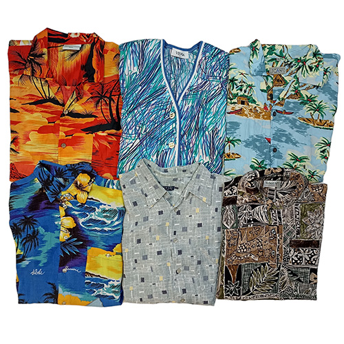 Vintage bulk hawaiian-crazy pattern mix shirts by Vintage Fiasco wholesale Germany