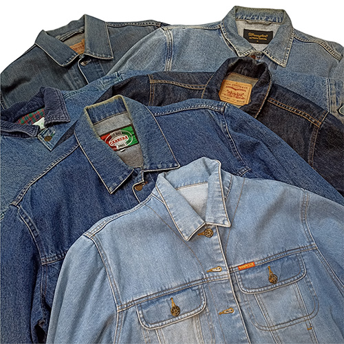 Vintage bulk jeans jackets by Vintage Fiasco wholesale Germany