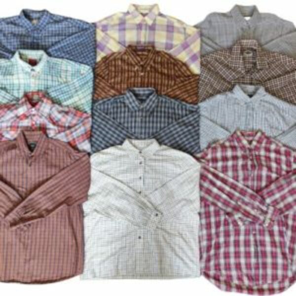 VINTAGE BULK CHECKERED SHIRTS - 25 pcs.